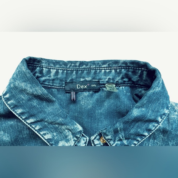 SLEEVELESS JEAN BUTTON DOWN - Picture 4 of 4